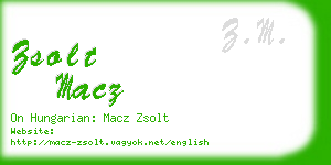 zsolt macz business card